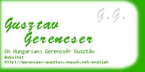gusztav gerencser business card